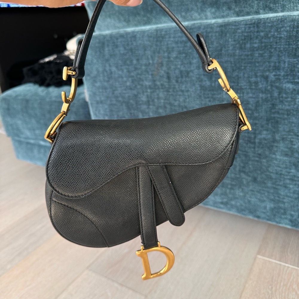 Dior Mini Saddle Bag black
